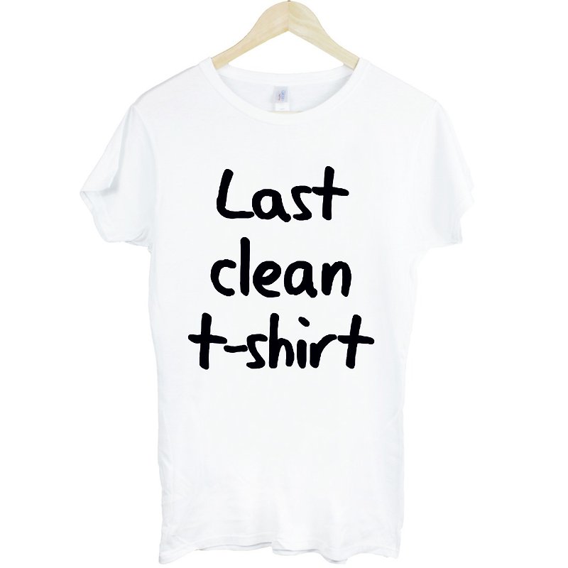 LAST CLEAN T-SHIRT #3 Girls Short Sleeve T-Shirt-2 Colors The Last Clean T-Shirt Wen Qing アート デザイン トレンディ テキスト ファッション - Tシャツ - その他の素材 多色