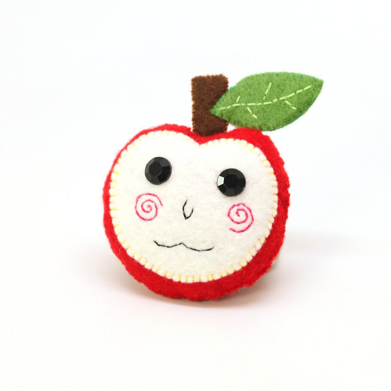 Big Apple Keyring-You are the apple of my eye! - Charms - Other Materials Red