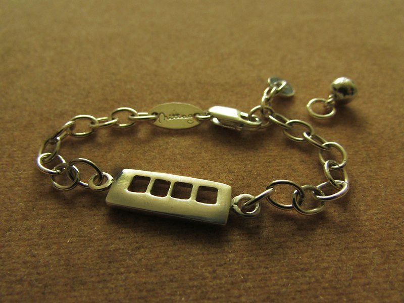 bb train bracelet | mittag jewelry | handmade and made in Taiwan - Baby Gift Sets - Silver Silver
