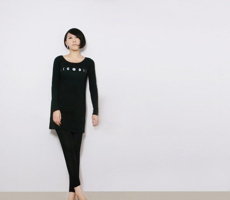 I. A. N Design wanes organic cotton Long-sleeved T Organic Cotton S / M - เสื้อยืดผู้หญิง - ผ้าฝ้าย/ผ้าลินิน สีดำ