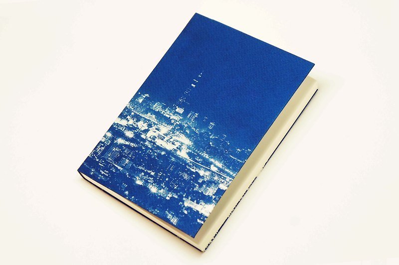 Handmade Blue Sun Notebook-Bishanyan Night View - สมุดบันทึก/สมุดปฏิทิน - กระดาษ สีน้ำเงิน