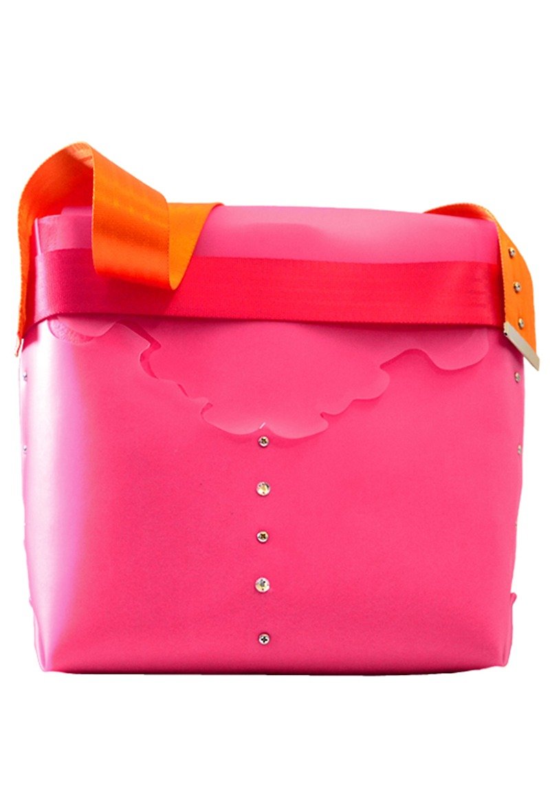 bolts and nuts series Duothic candy color shoulder  bag (hong kong design) - กระเป๋าแมสเซนเจอร์ - พลาสติก สีแดง