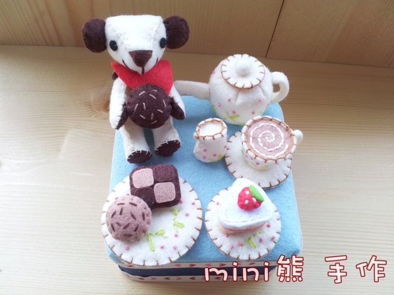 [Bear Tea dessert glove box] - Stuffed Dolls & Figurines - Other Materials 