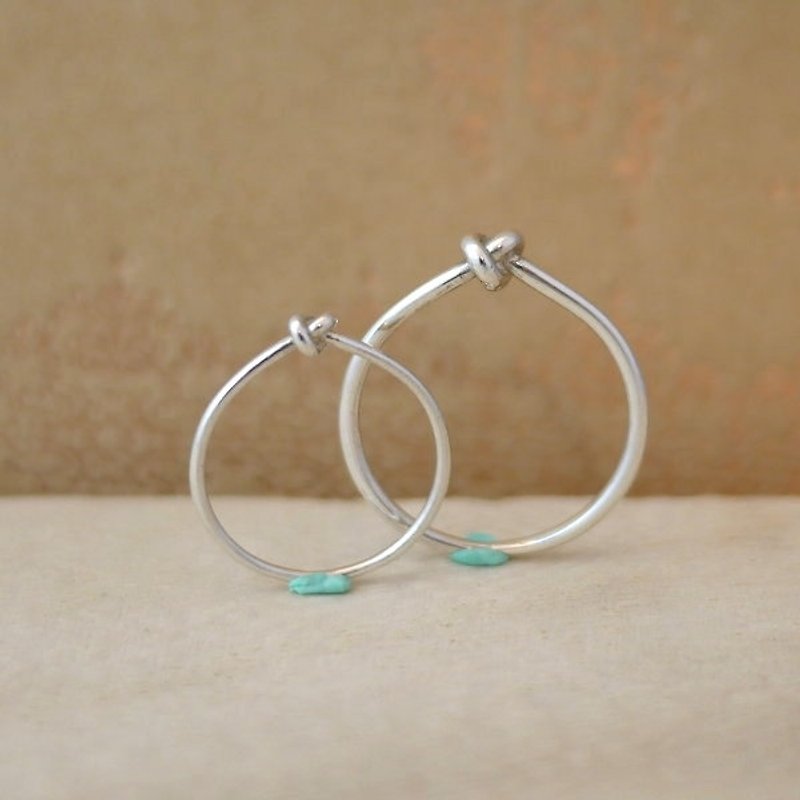 Forever knot concentric ring handmade sterling silver ring tail ring - แหวนคู่ - เงินแท้ สีเงิน