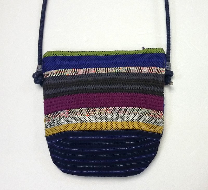 Handwoven Day Bag  in Blue - Messenger Bags & Sling Bags - Other Materials Multicolor