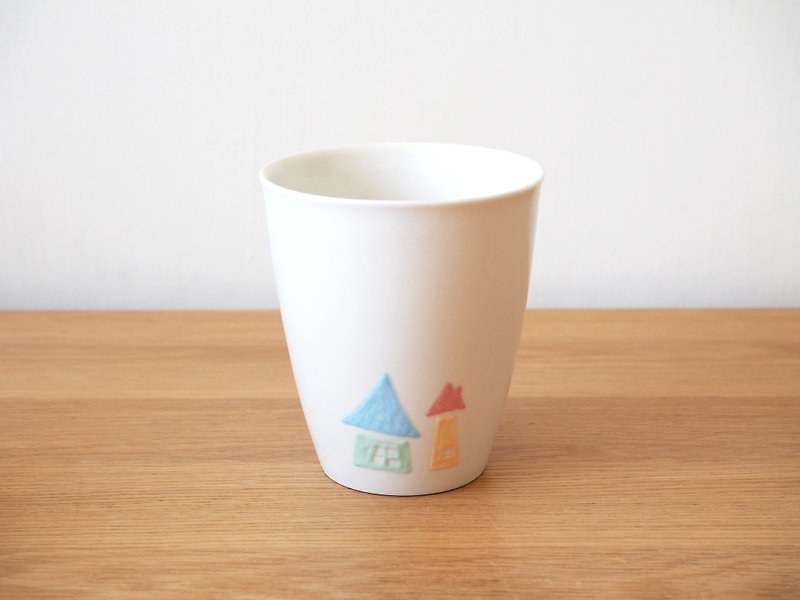 彩色房子杯-單入(白) - 茶具/茶杯 - 其他材質 多色