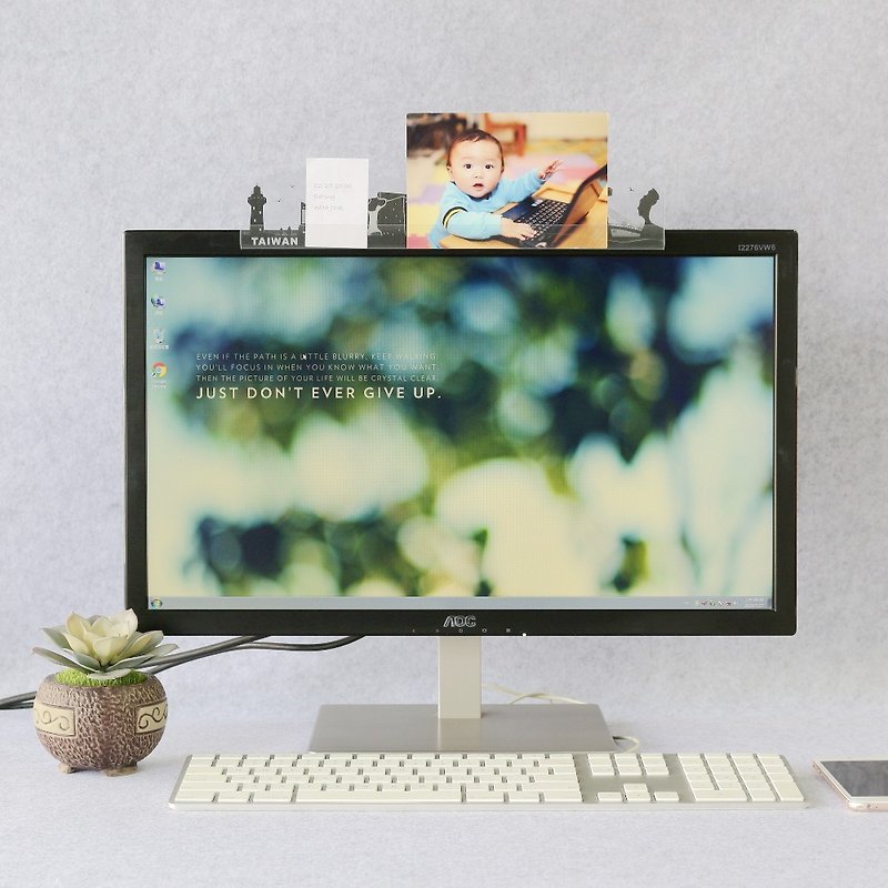 【歐士OSHI】電腦螢幕留言備忘版-台灣 辦公桌收納 生日 開學禮物 - 其他 - 塑膠 黑色