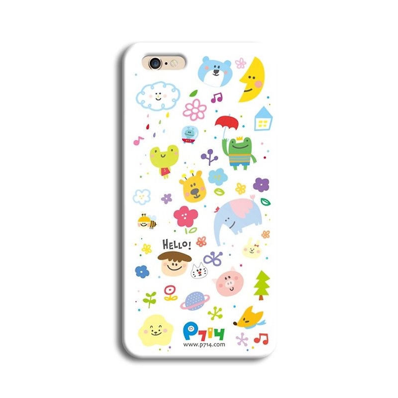 Illustrator Mobile Shell_Hello - Phone Cases - Plastic White