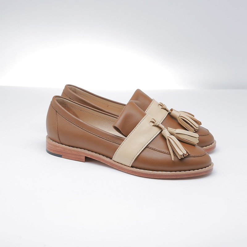 Belons Loafer Brown - รองเท้าลำลองผู้หญิง - หนังแท้ สีนำ้ตาล