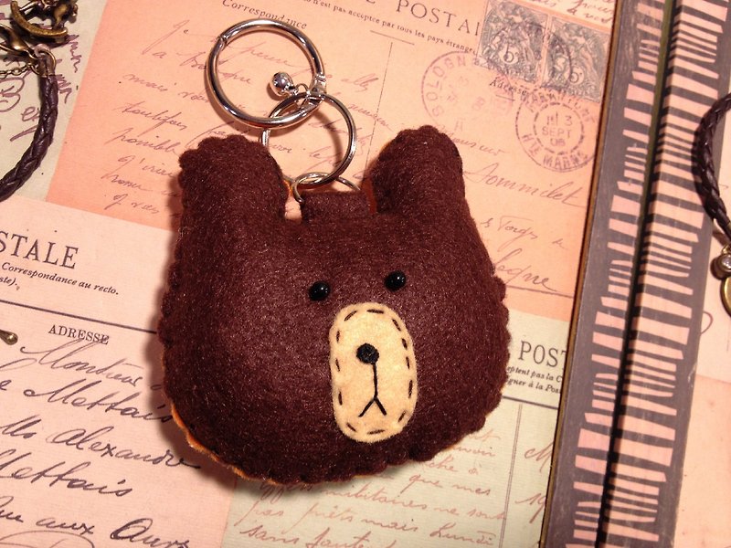 Tweety Keyring-Melancholy Bear (Press lightly to make a sound) - Keychains - Other Materials Black