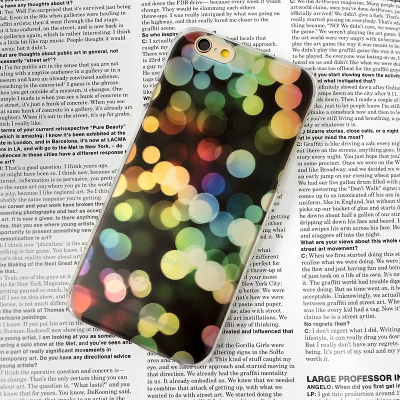 Colorful Spots Light Pattern Print Soft / Hard Case for iPhone X,  iPhone 8,  iPhone 8 Plus, iPhone 7 case, iPhone 7 Plus case, iPhone 6/6S, iPhone 6/6S Plus, Samsung Galaxy Note 7 case, Note 5 case, S7 Edge case, S7 case - Other - Plastic 