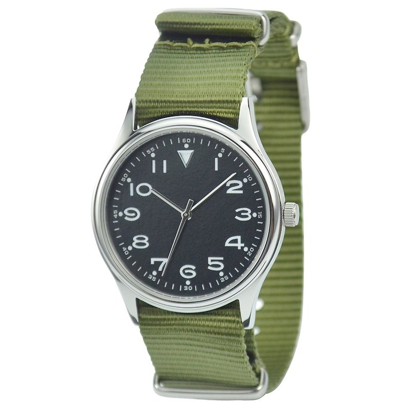 Casual watch with nylon strap - นาฬิกาผู้หญิง - โลหะ สีเขียว