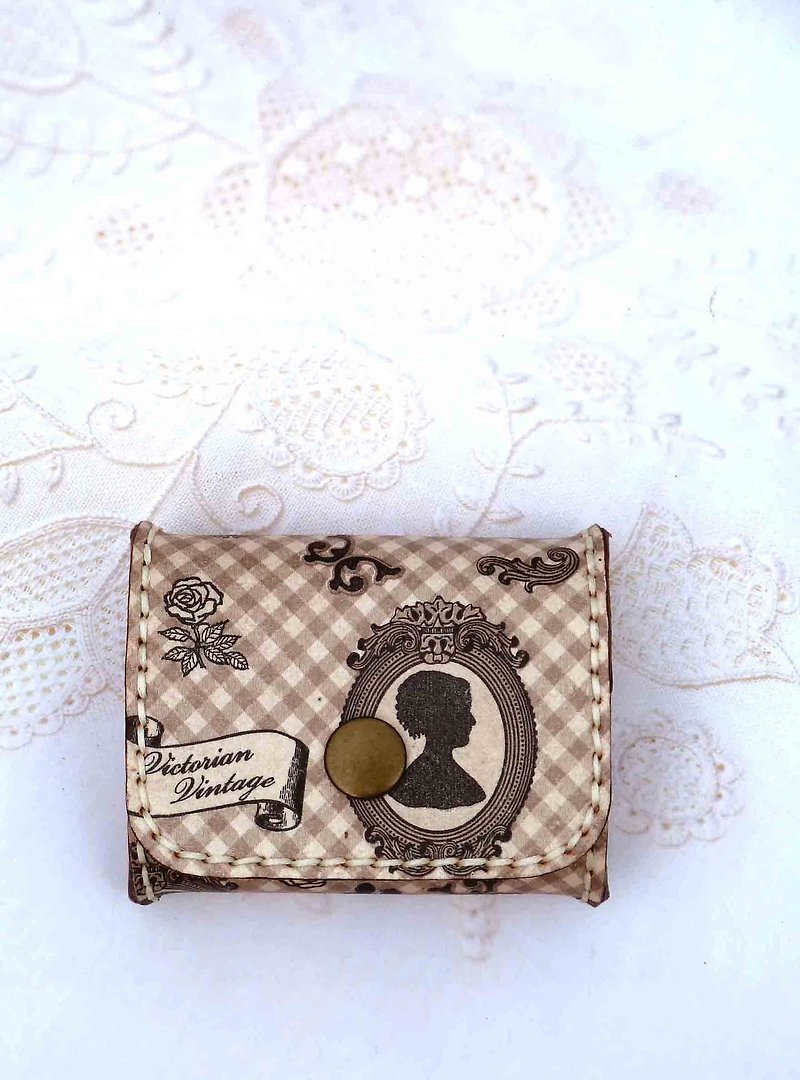 Hand-stitched leather coin purse - กระเป๋าใส่เหรียญ - หนังแท้ 