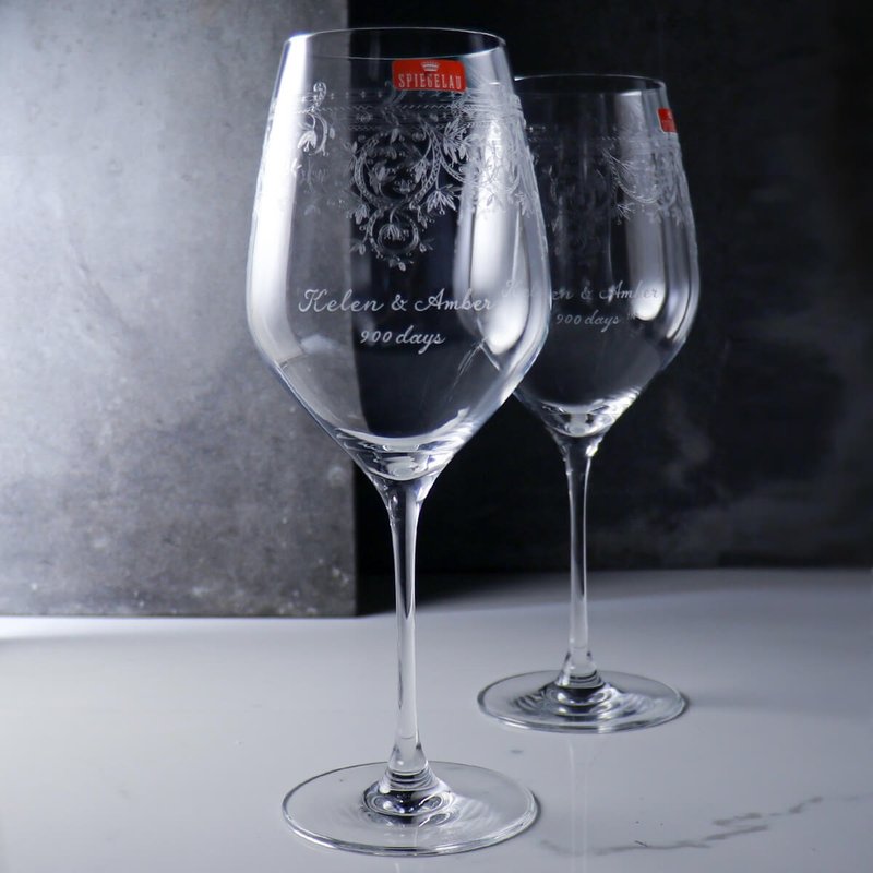 (一對價)810cc【Spiegelau婚禮】德國復古文藝白金水晶波爾多對杯 - 酒杯/酒器 - 玻璃 透明
