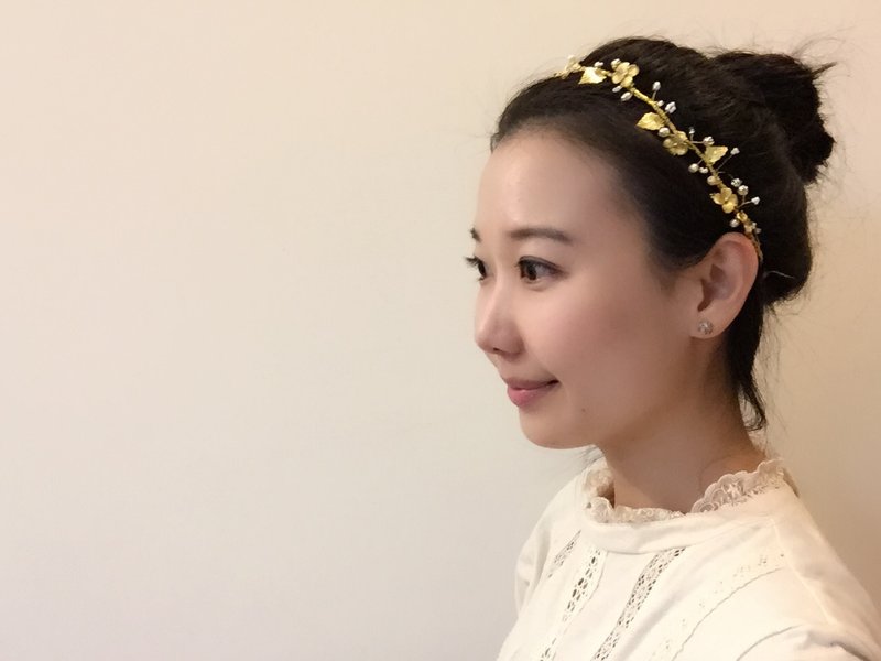 BeccaFico新娘飾品_金色髮飾 - 髮夾/髮圈 - 寶石 金色