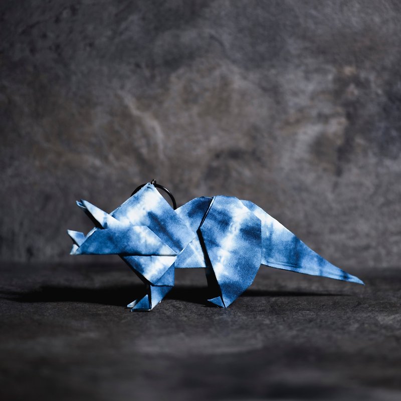 \ Huge Rangers / cloth strap origami _ Triceratops - ที่ห้อยกุญแจ - วัสดุอื่นๆ สีน้ำเงิน