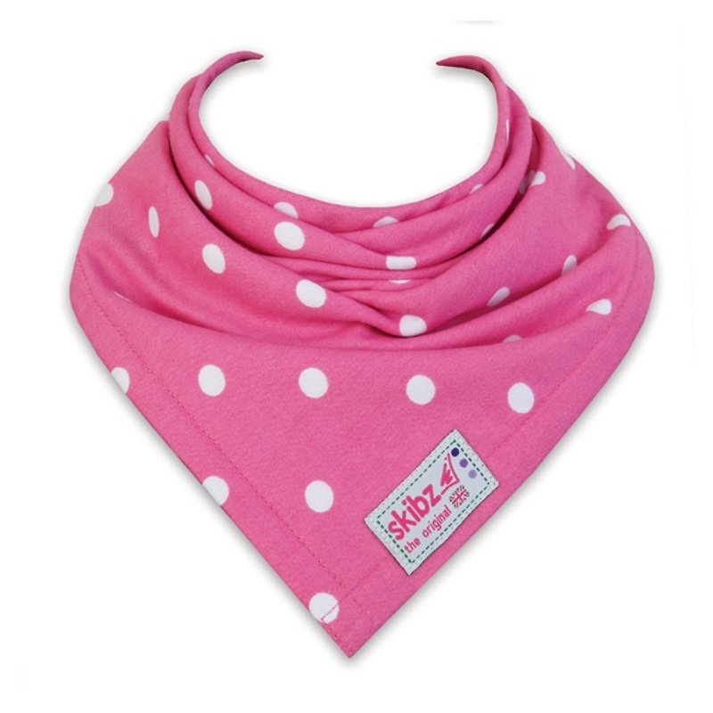 British skibz-polka dot fashion classic scarf - ผ้ากันเปื้อน - ผ้าฝ้าย/ผ้าลินิน สึชมพู