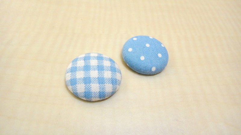 手感布包釦磁鐵 - 水藍 - 磁鐵 - 其他材質 藍色