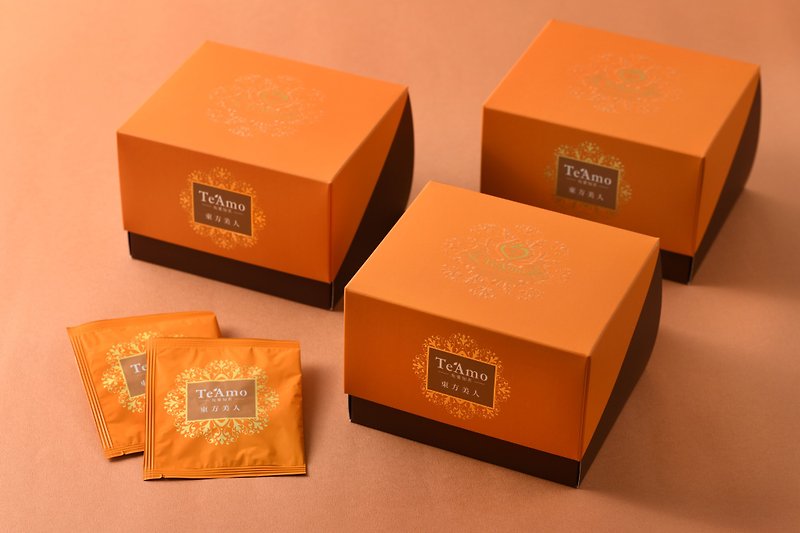 【Te'Amo Black Tea Store】Tea Bag Box Series-Oriental Beauty (15 pieces) - ชา - วัสดุอื่นๆ สีส้ม