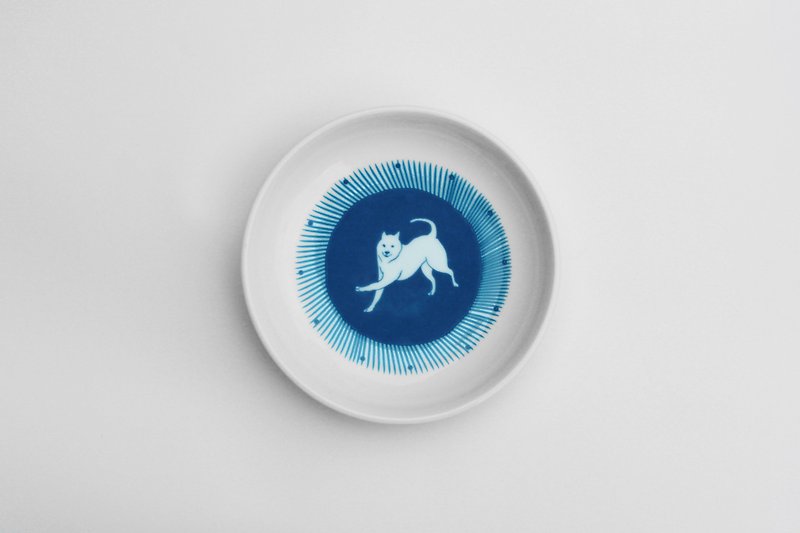 Dog Pattern Small Plate - Small Plates & Saucers - Other Materials Blue