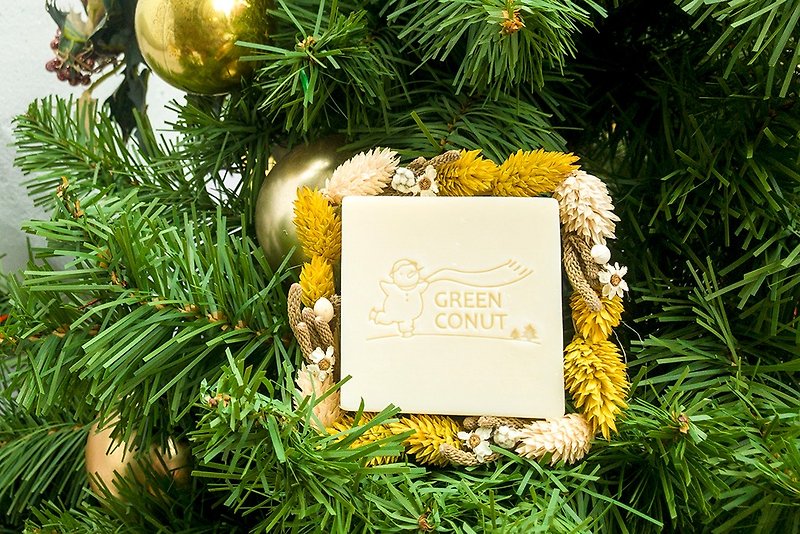 Christmas gift three-dimensional hand made dry wreath gift box Christmas limited soap gift small bag - ของวางตกแต่ง - พืช/ดอกไม้ หลากหลายสี
