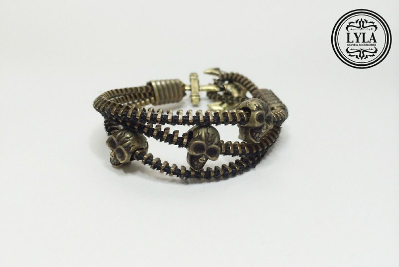 Zipper buckle woven anchor - Kualu head - Bracelets - Other Metals 