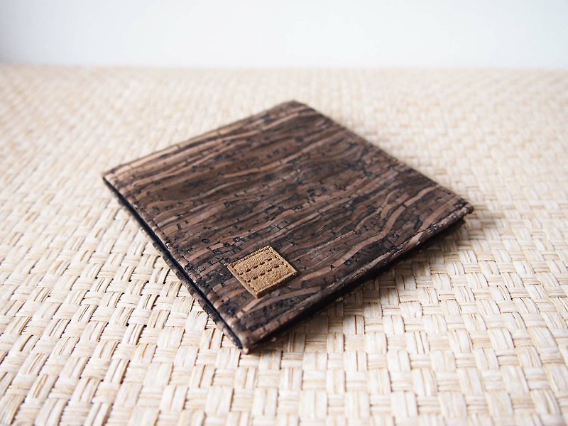 Paralife Custom Handmade Wooden Grain Cork Short Wallet / Clutch  - Wallets - Wood Brown