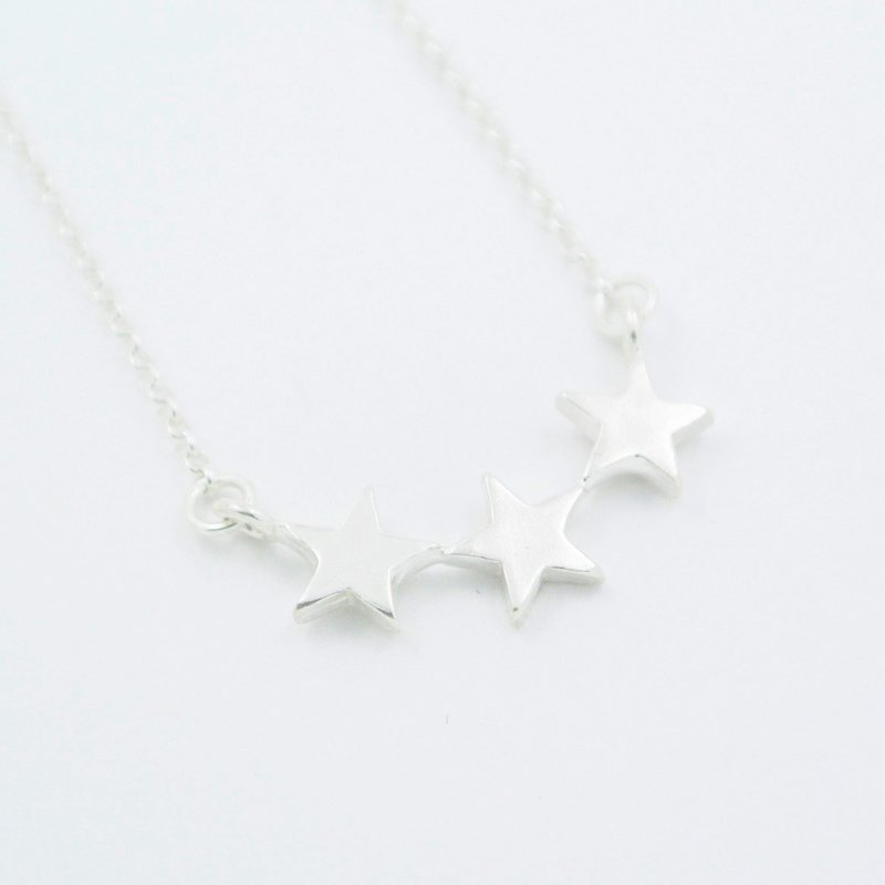 [Christmas (Exchanging Gifts)] <Symbol Series> "Orion Lucky Three Star" Sterling Silver Necklace - Necklaces - Other Metals 