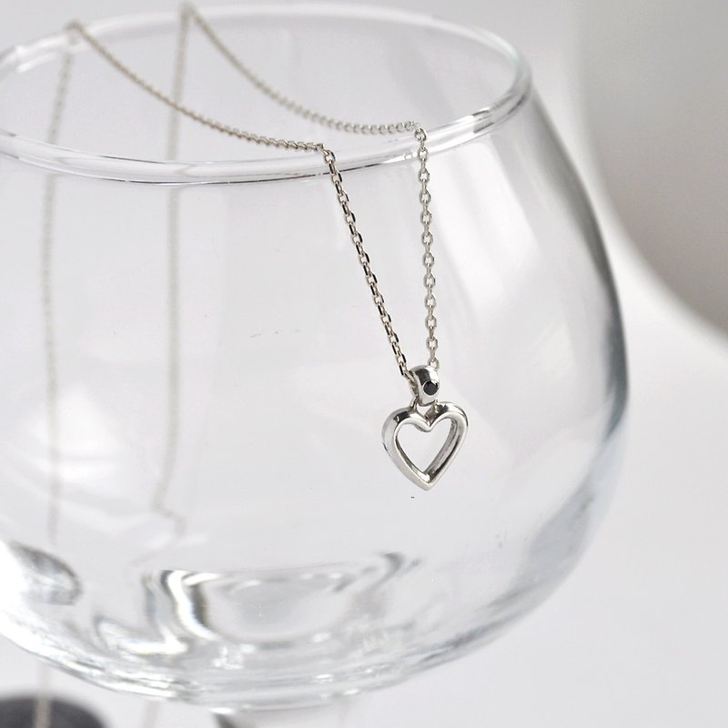 Tiny Heart Necklace,Sterling Silver - Necklaces - Sterling Silver Silver