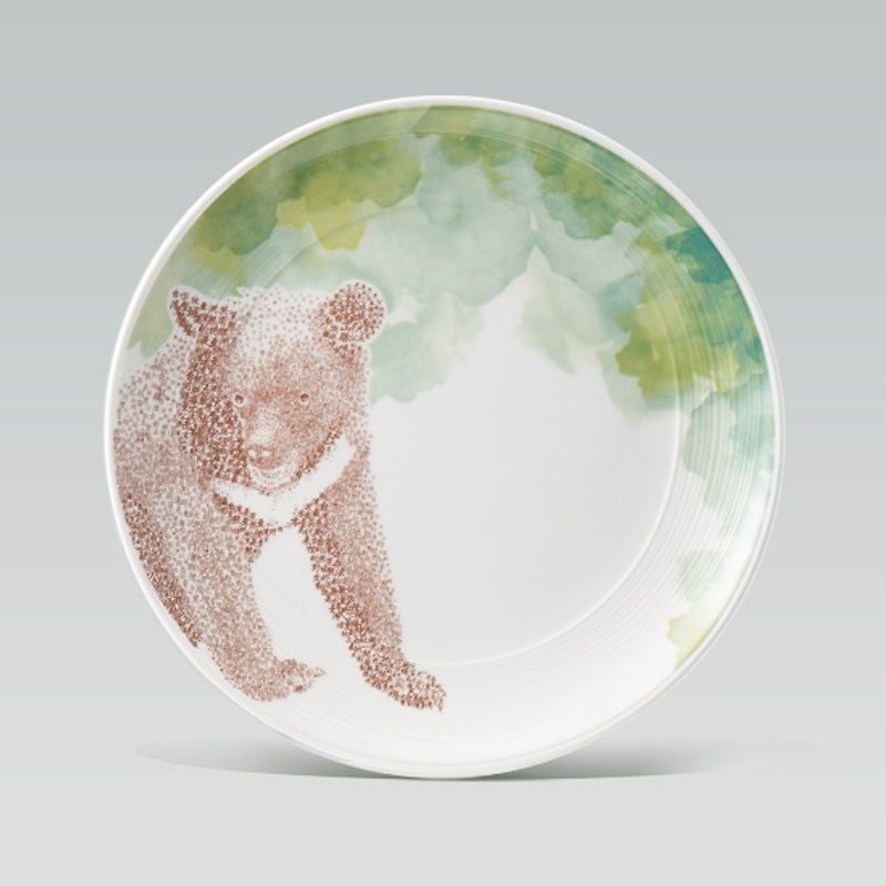 Take Pleasure in Words-Blending style ~ Valiant Bear - Small Plates & Saucers - Other Materials Green