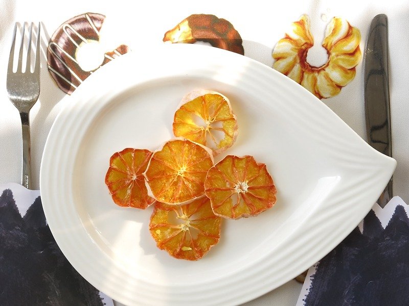 幸福果舖-手工微糖柳橙乾幸福包 - 水果乾 - 新鮮食材 橘色
