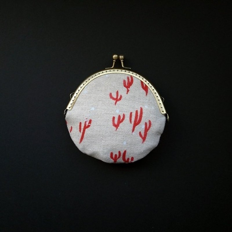 Moshimoshi | Coin Purse - Ancient Grass (Red) - กระเป๋าใส่เหรียญ - วัสดุอื่นๆ 