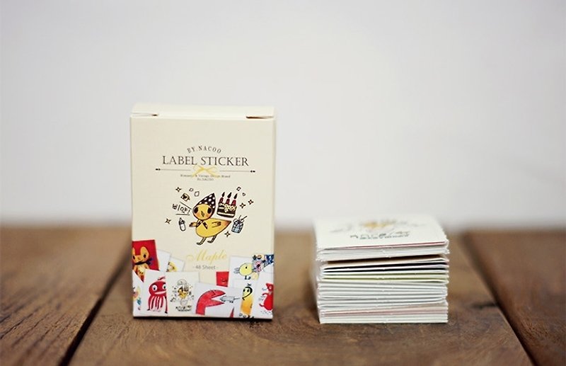 韓國【Nacoo】 Label Sticker Pack- Maple 動物 標籤貼紙〔預購〕 - 貼紙 - 紙 多色