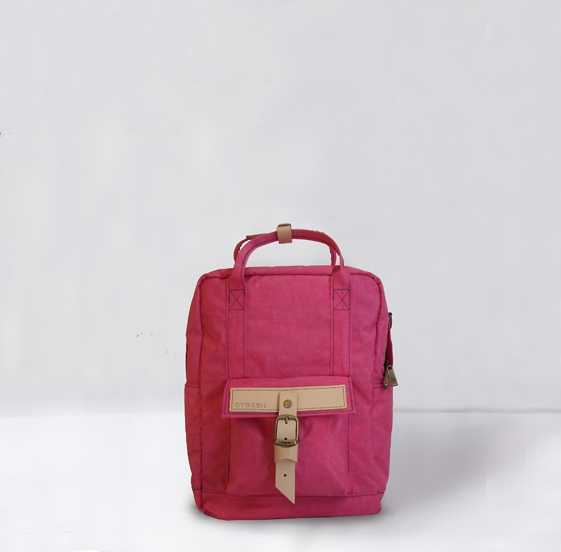 Gee [small] DYDASH x 3way hand bag / oblique shoulder / backpacks (fluorescent Berry) - กระเป๋าเป้สะพายหลัง - หนังแท้ 