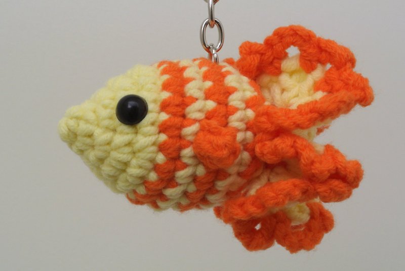【Knitting】Yearly More (Fish) Series-Good Fortune and Profit - Keychains - Other Materials Orange