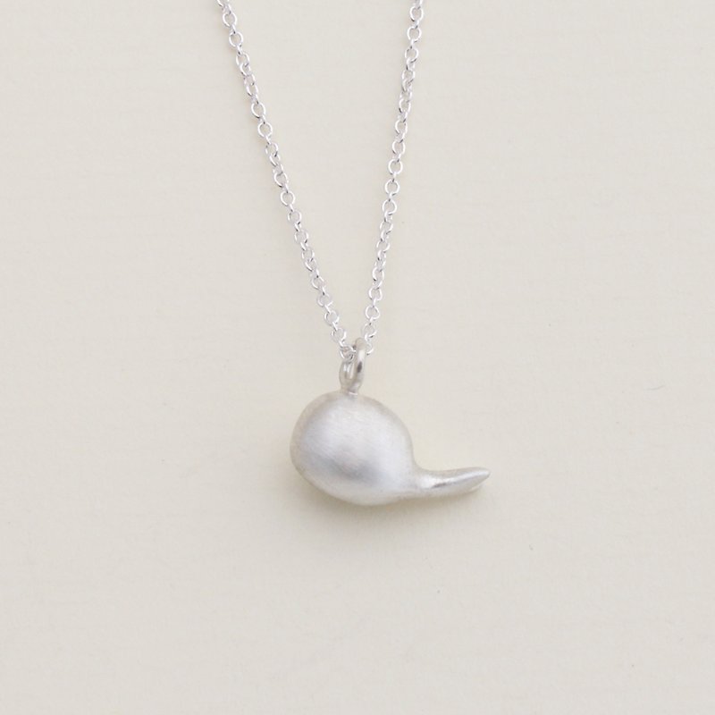 Minifeast Silver｜Whale Necklace - สร้อยคอ - โลหะ สีน้ำเงิน