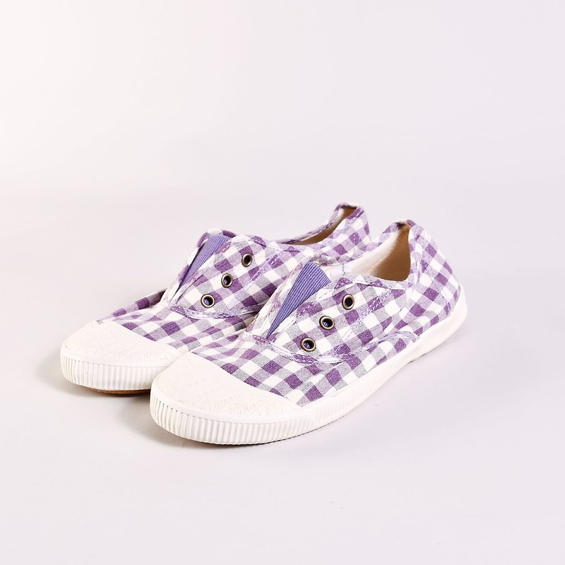 Flaws are cleared. FREE Plaid Purple 50% off-with small spots - Women's Casual Shoes - Other Materials Purple