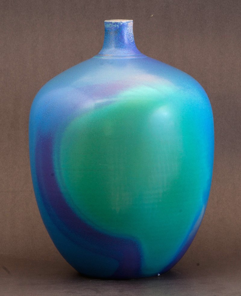[シーン]オーロラは、単一の仕事のために窯劉Fengxiong 34センチメートル高い花瓶を曲げることができます - 置物 - その他の素材 多色