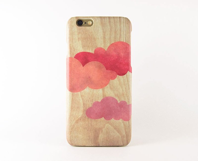 Red Clouds iPhone case 手機殼 เคสก้อมเมฆ - เคส/ซองมือถือ - พลาสติก สีแดง
