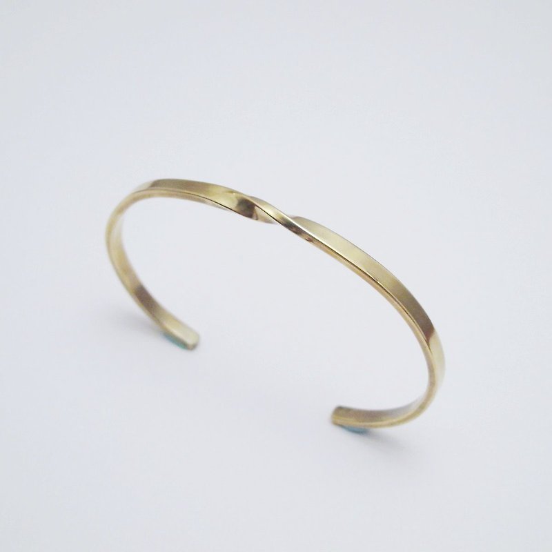 [Orange] MUCHU Mu simplicity. Reverse brass bracelet (3mm) SB034 - สร้อยข้อมือ - โลหะ สีทอง