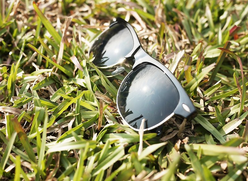 2is SeanS1 Sunglasses│Half-Rim Frame│Black Lens│UV400 - แว่นกันแดด - โลหะ สีดำ