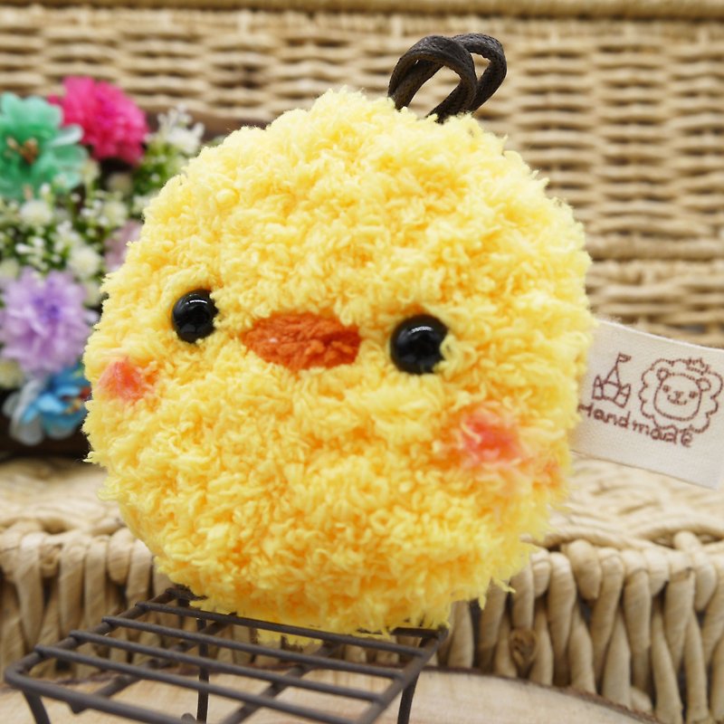 Duckling-cotton candy animal small round mirror portable mirror small mirror makeup mirror - Makeup Brushes - Other Materials Yellow