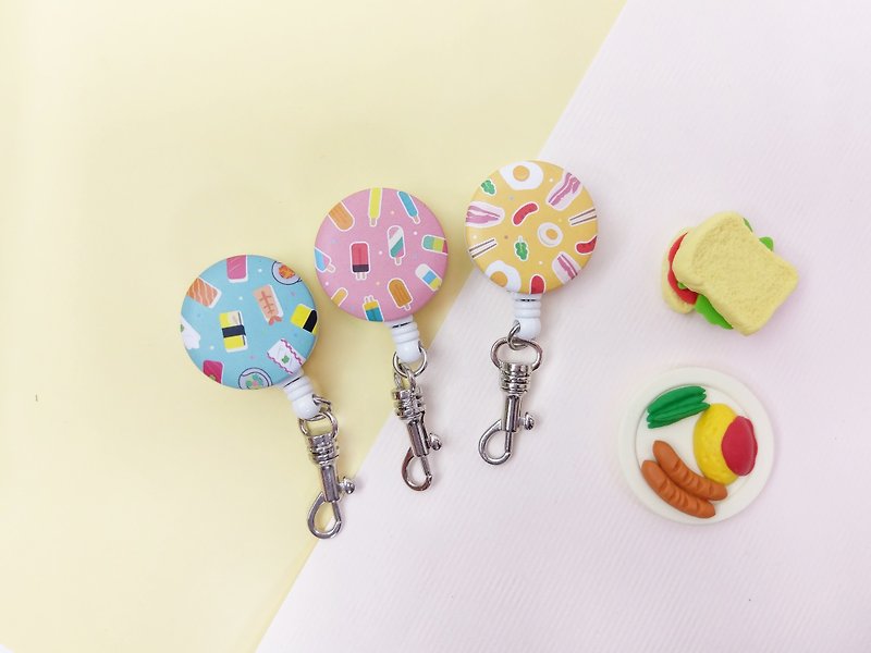 i good clip stretching documents purse clip - good taste (three) breakfast sushi popsicle - ID & Badge Holders - Plastic Multicolor