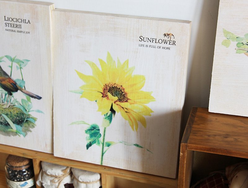 Gordon -NSJ furniture series paintings - Sunflower hope in God - ของวางตกแต่ง - ไม้ หลากหลายสี