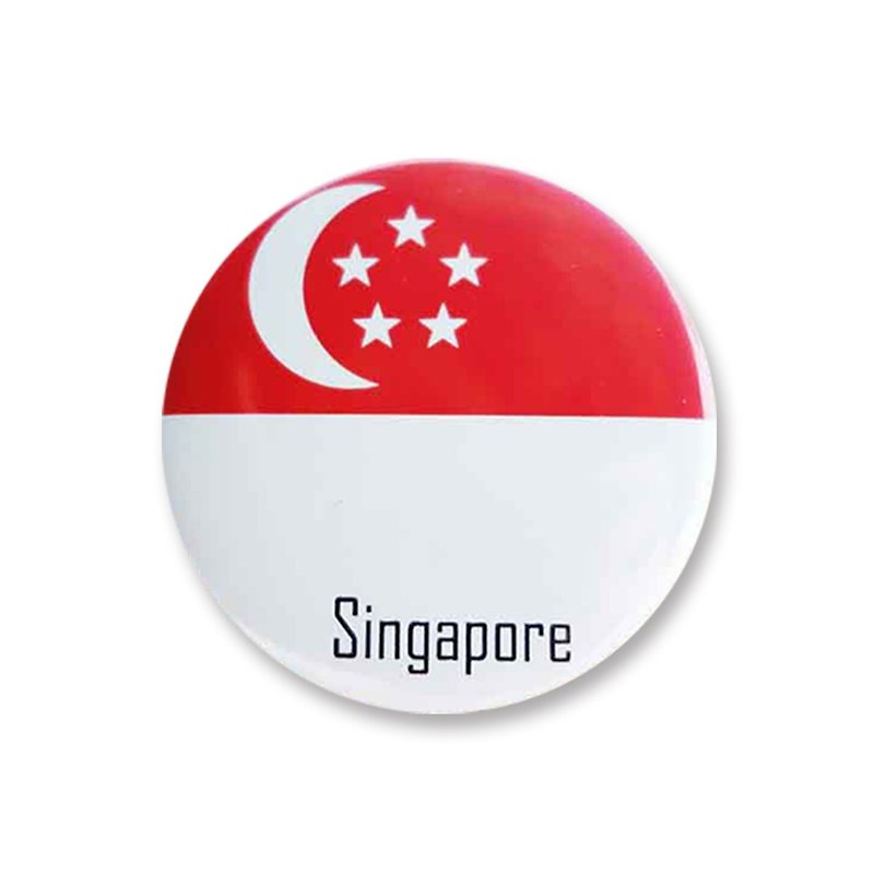Magnet Opener-[World Flag Series]-Singapore - Magnets - Other Metals White
