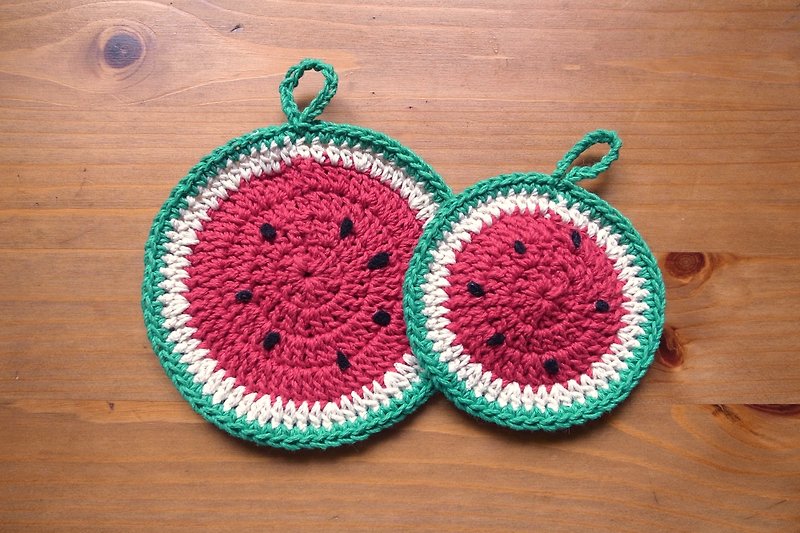 Watermelon good sweet coaster small - Coasters - Other Materials Red