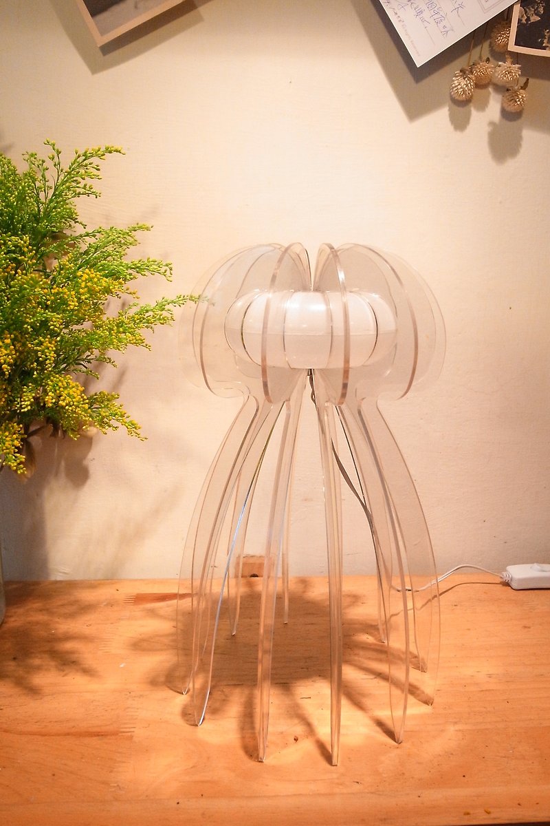LED Jellyfish Night Light - โคมไฟ - อะคริลิค ขาว