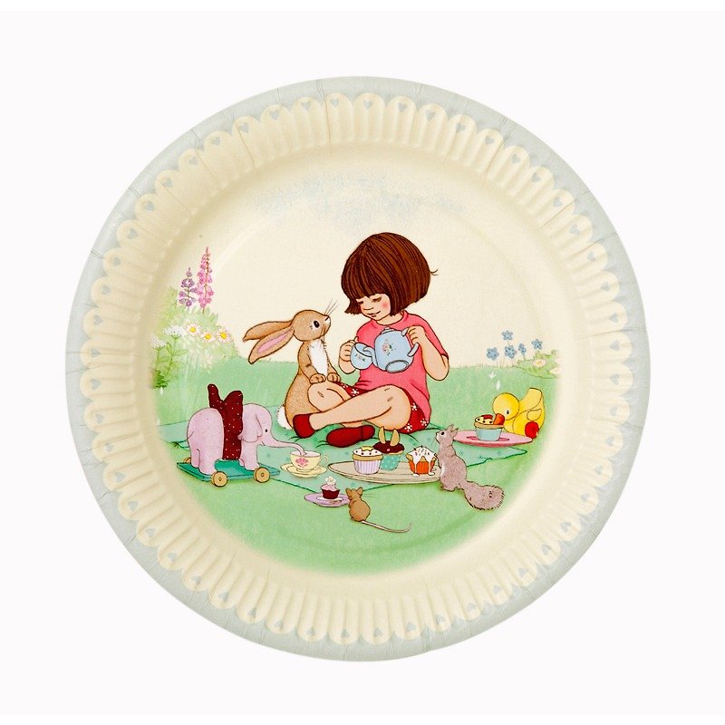 Belle Paper Dinner Plates UK Talking Tables Party Supplies - Small Plates & Saucers - Paper Multicolor