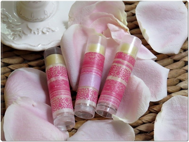 玫瑰薰衣草馬油護唇膏材料包 - 蠟燭/香氛/手工皂 - 植物．花 粉紅色