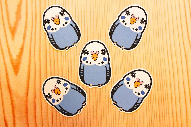 Happiness is defined. Happiness Only. Bai Xiaohu playful blue skin sticker (five) - Stickers - Paper 